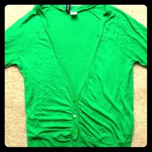 H&M Tops - H&M Divided Bright Green Cardigan Short Sleeved H&M Tops - H&M Divided Bright Green Cardigan Short Sleeved