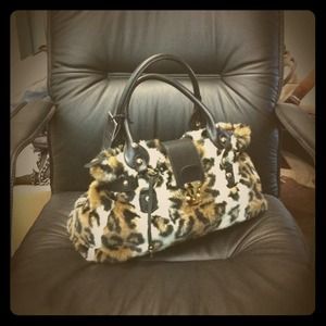 Real Leopard leather handbag.