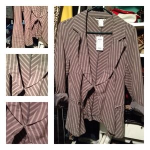 Dark grey pinstripe blazer