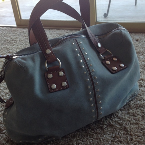 Michael Kors "Astor" Baby Blue Studded Handbag