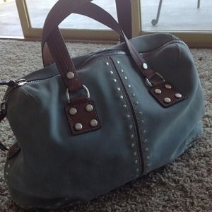 Michael Kors "Astor" Baby Blue Studded Handbag