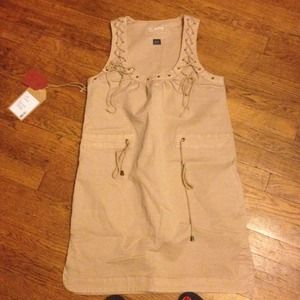 Khaki jumper style dress