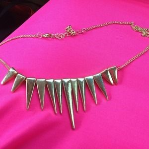 Jewelry - SOLD❌❌Gold spiked statement necklace Jewelry - SOLD❌❌Gold spiked statement necklace