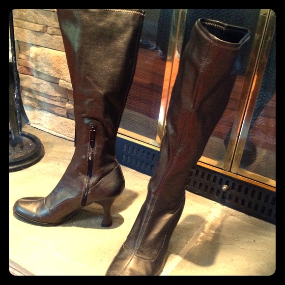 Nine West bronze tall boots