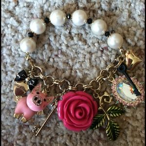 (reserved) Betsey Johnson stretch charm bracelet
