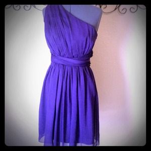 Purple One Shoulder Dress