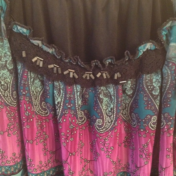 Blue/Purple Patterned Top - Picture 3 of 4