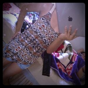 RESERVED FOR @m_curtin tribal print tank top!!(: