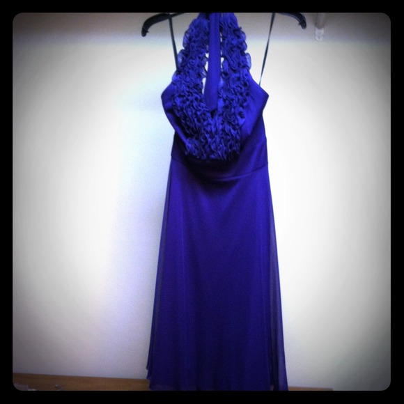 Purple halter dress