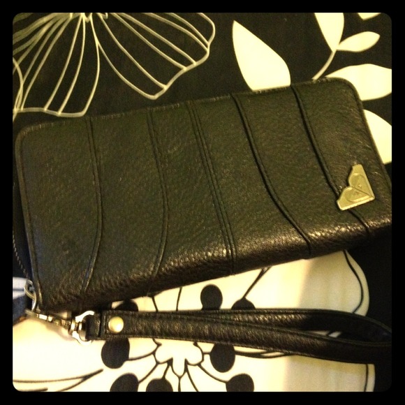 Black Faux Leather Wallet/Clutch