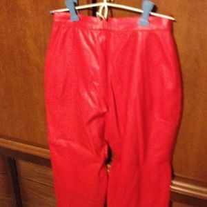 Pants - Red pleather pants, great Valentines mix match Pants - Red pleather pants, great Valentines mix match
