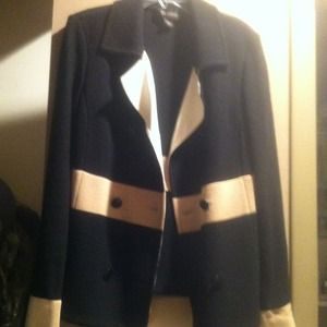 Black camel and white St. John blazer