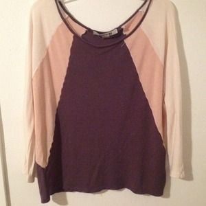 Forever 21 Tops - Knit gray/peach/cream top Forever 21 Tops - Knit gray/peach/cream top