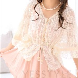 Lace Caplet top