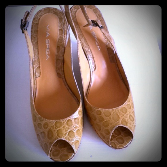 Via Spiga peeptoe wedge