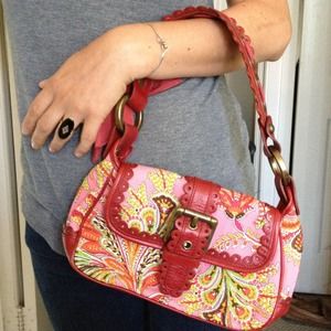 AUTHENTIC Isabella Fiore- Red sequined paisley/bow