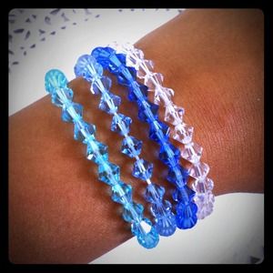 Swarovski elements faceted crystal beads bracelets