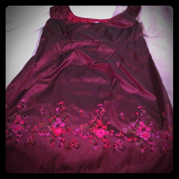 Maternity Burgundy colored cocktail dress