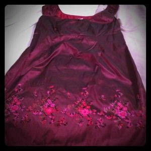 Maternity Burgundy colored cocktail dress