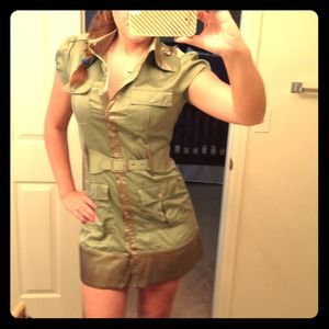 Cute army green dress