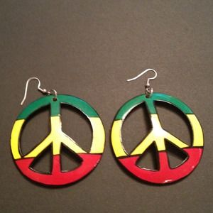 Peace sign earrings