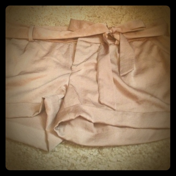 Gold satin shorts RESERVED