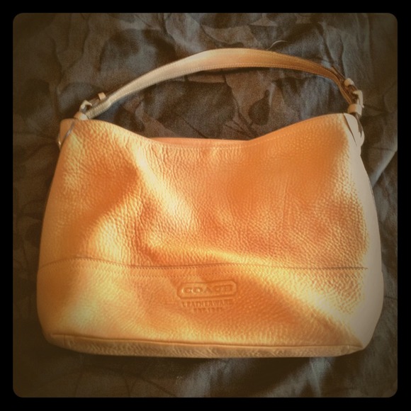 Tan leather coach bag!