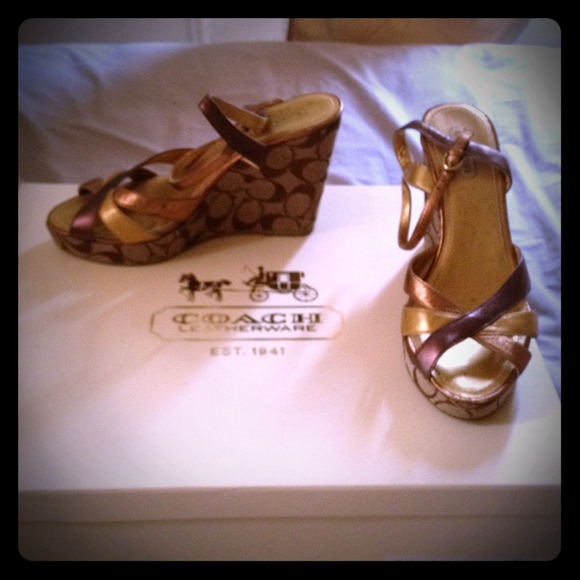 Coach Shoes - Coach wedges*SOLD*