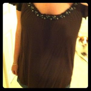 Kensie brown tunic top