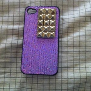 pink sparkly studded iPhone 4 case