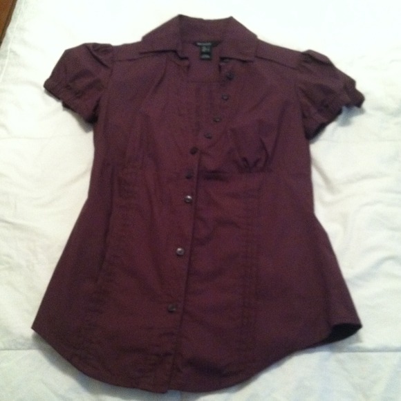 MNG BASICS purple button up - Picture 1 of 2
