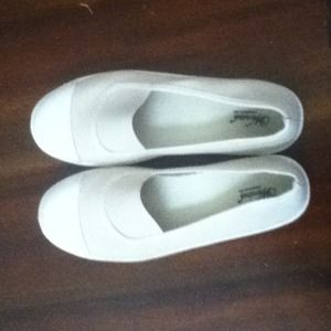 Cute simple beige slip-ons