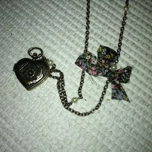 RESERVED Locket necklace and Love necklace!