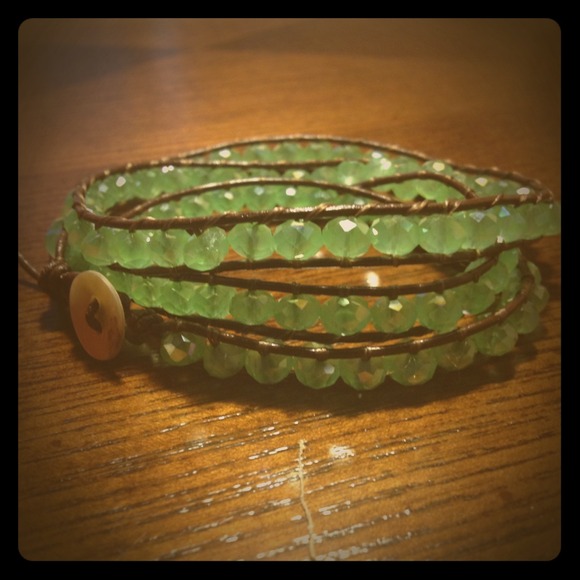 Minty green triple wrap bracelet