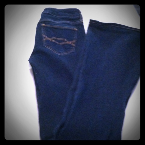 Dark Rinse A & F Flared Jeans