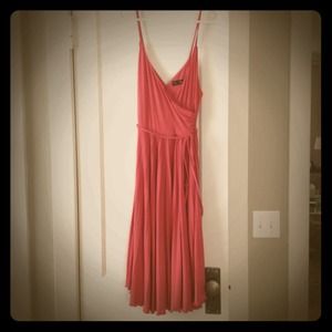 Max and Cleo Pleated Wrap Dress