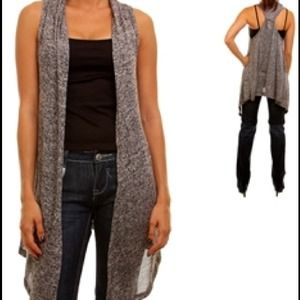 Heather Black Razorback Slub Vest!