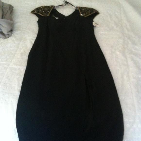 Boston store  Dresses & Skirts - Black crepe vintage evening dress