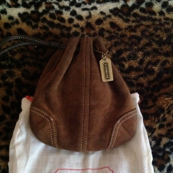 XXX  SOLDXXXBrown suede COACH wristlete