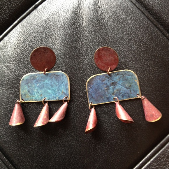 SOLD Unique earrings from Thailand.