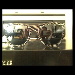 Black and White Striped Sunglasses