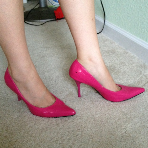 Hot pink pumps