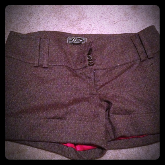 Sold!! Guess short with red satin lining