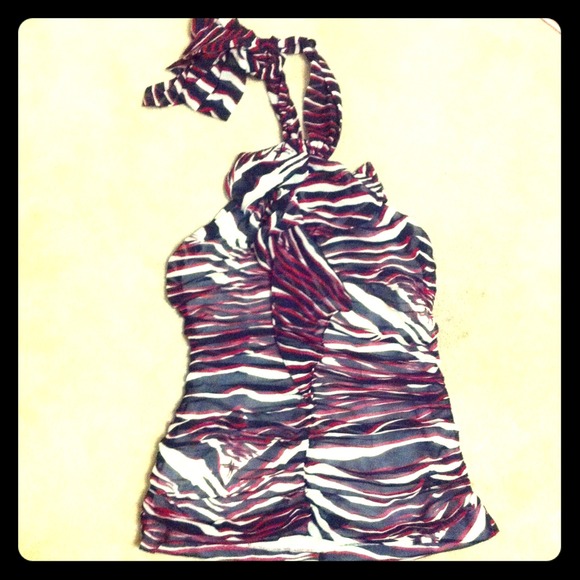 Sexy animal print halter