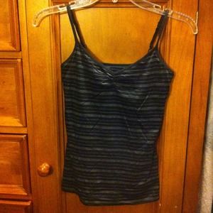 Black striped spaghetti strap top