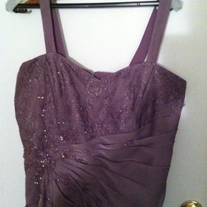 RESERVED Gown w lace jacket light purple