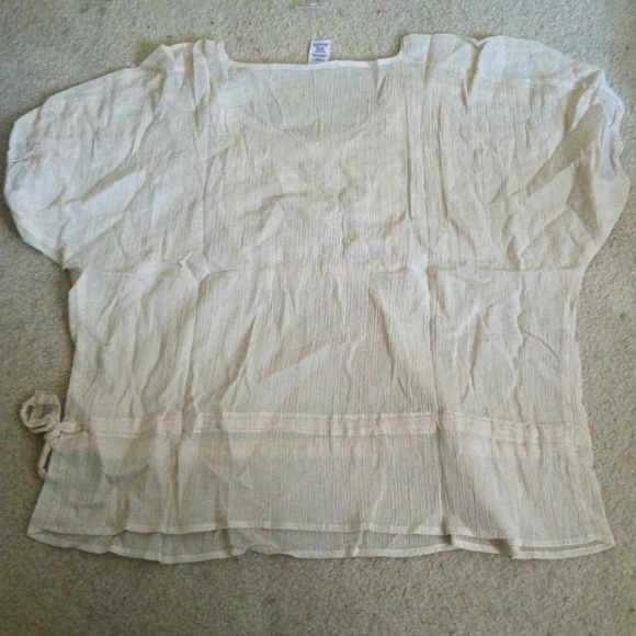 Boho Woven Beige Blouse - BRAND NEW - Picture 2 of 2