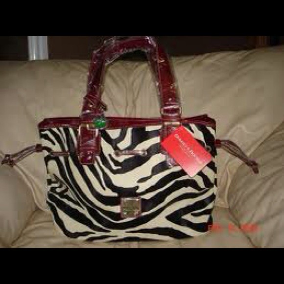 Dooney and Burke Zebra with red trim