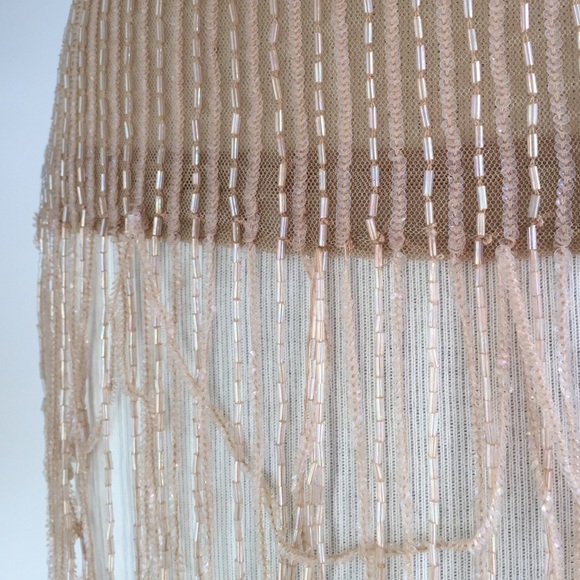 Beaded Nude Colored Top - Picture 2 of 4