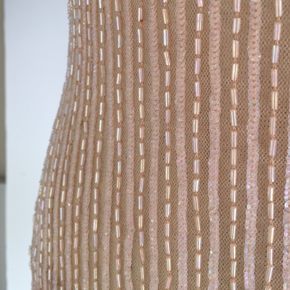 Beaded Nude Colored Top - Picture 3 of 4